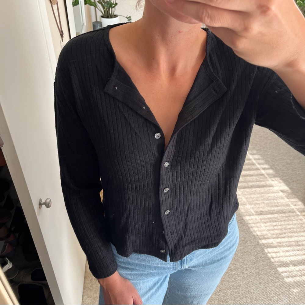 Madewell Soft Ribbed Button Down Shirt